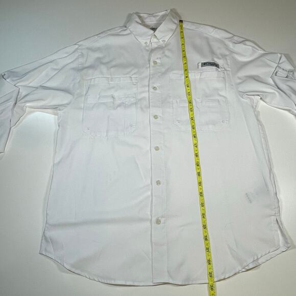 Columbia PFG Omni-Shade White Fishing Shirt Men’s S Long Sleeve Utility Outdoor - Picture 7 of 10